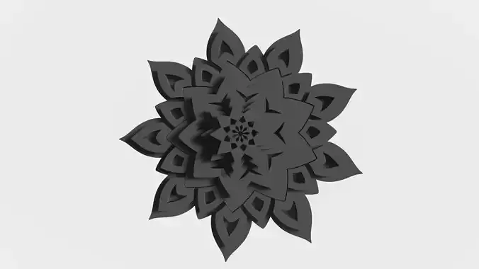 Mandala geometric ornament pattern for CNC or laser engraving