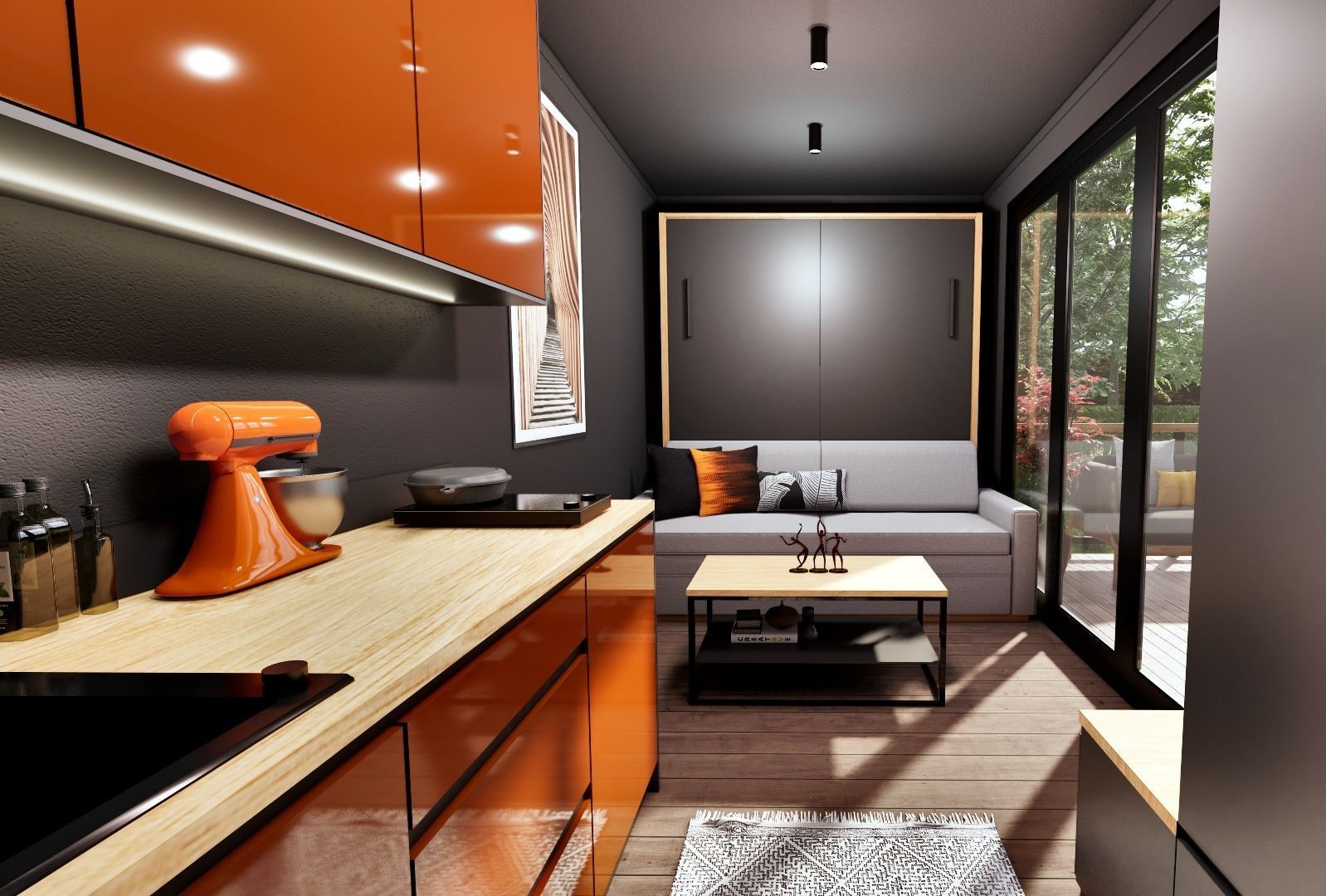 Tiny House TIMO on 15m2 3D model_8