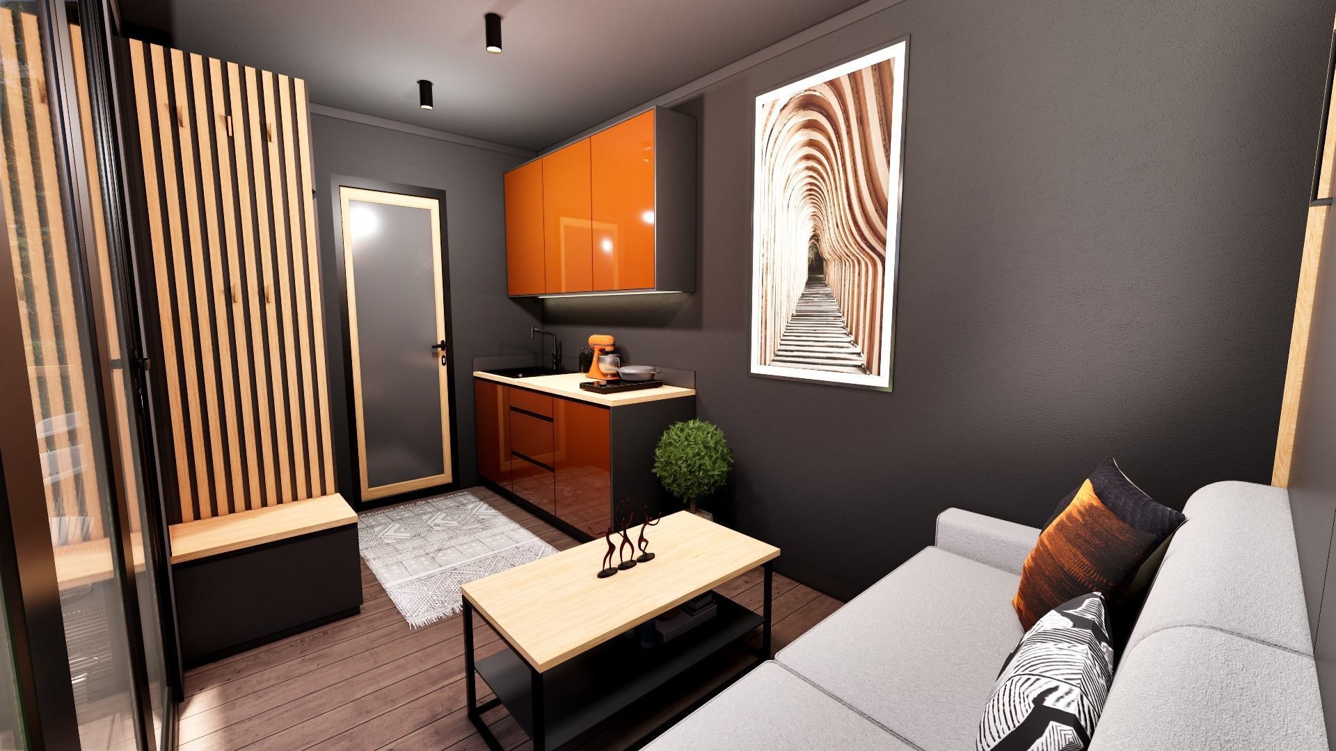 Tiny House TIMO on 15m2 3D model_12