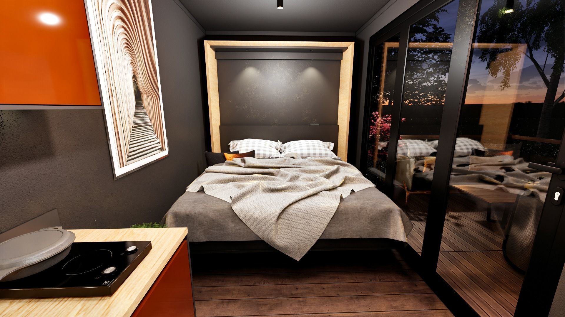 Tiny House TIMO on 15m2 3D model_5