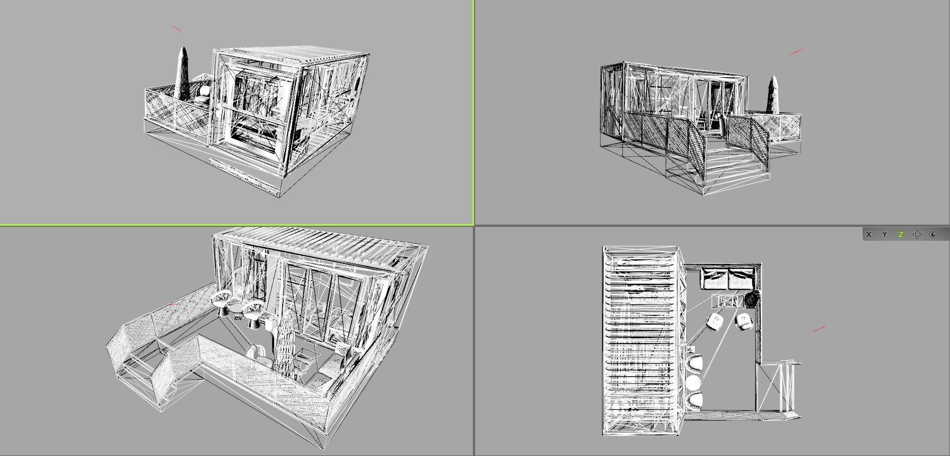 Tiny House TIMO on 15m2 3D model_16