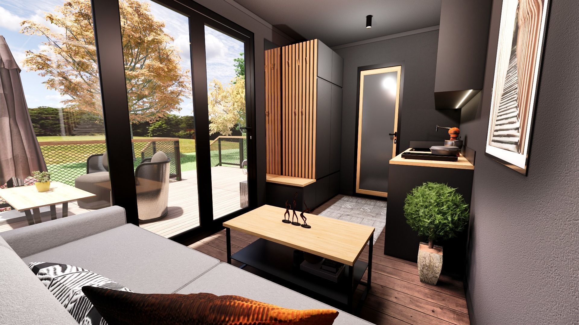 Tiny House TIMO on 15m2 3D model_13