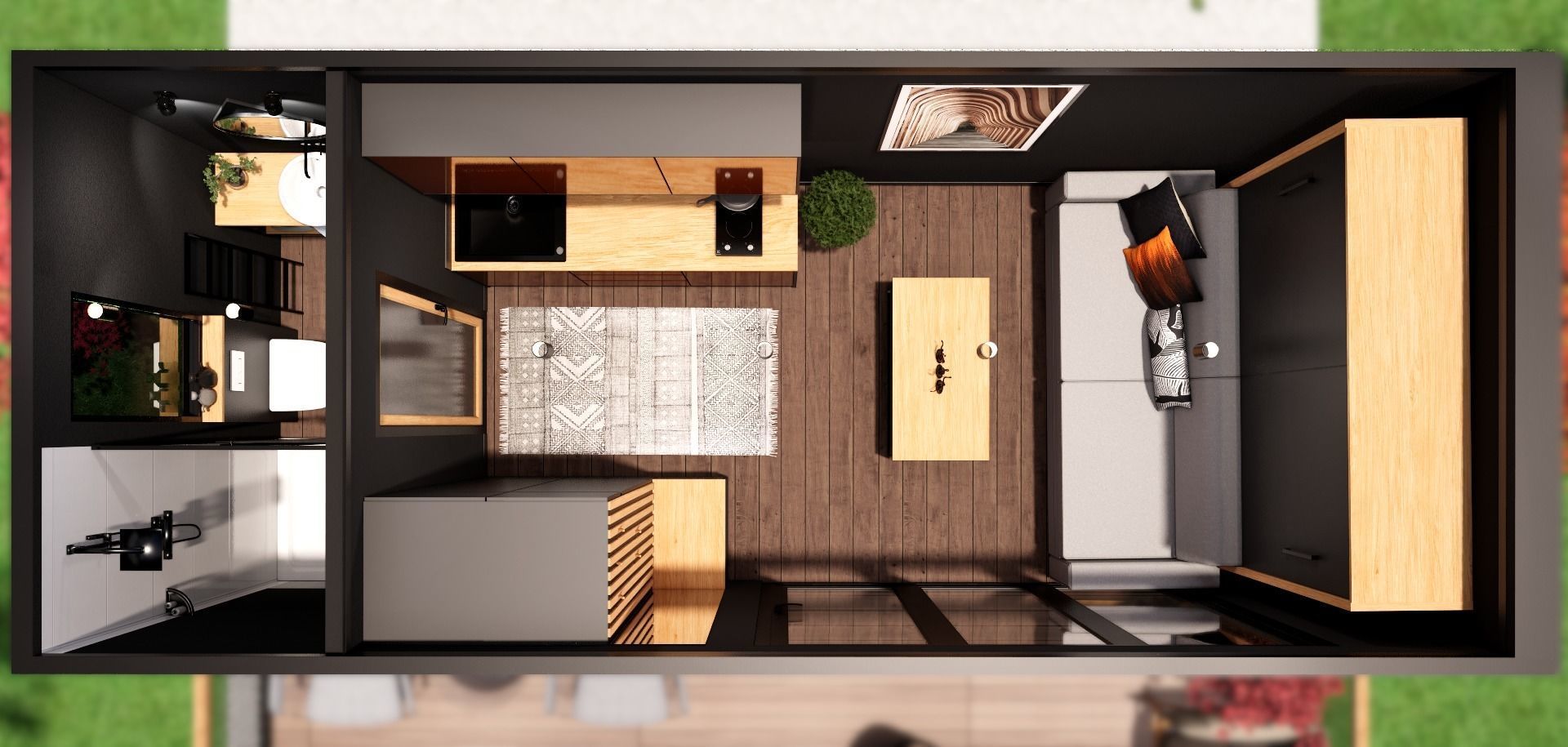 Tiny House TIMO on 15m2 3D model_11