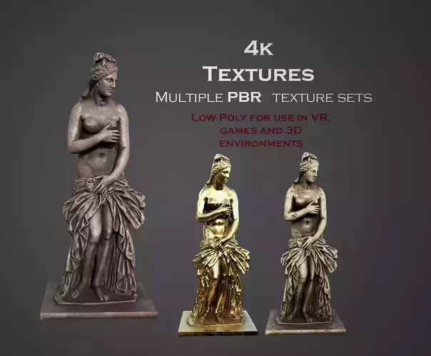 Statue of Aphrodite 2 Low-poly 3D model