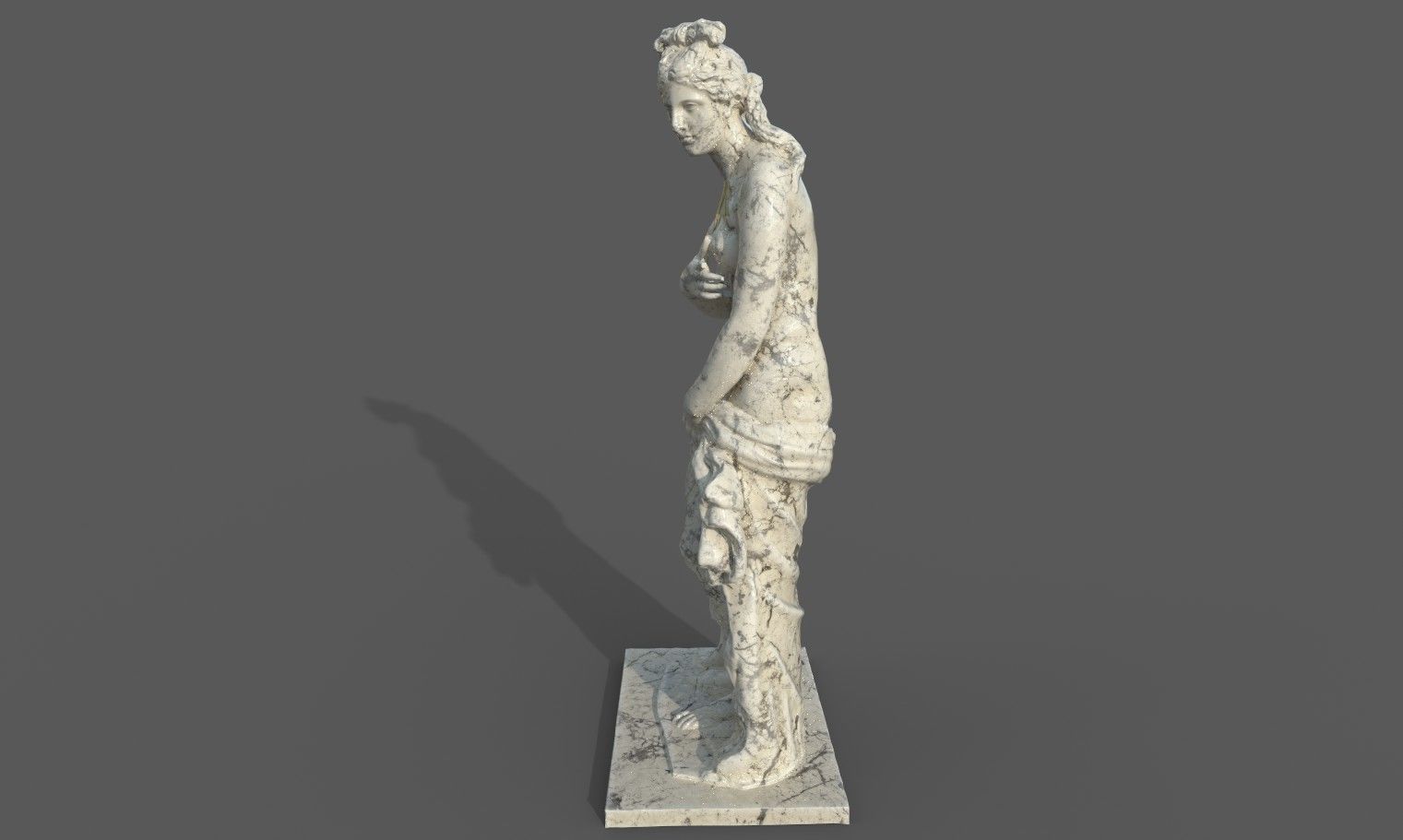 Statue of Aphrodite 2 Low-poly 3D model_21