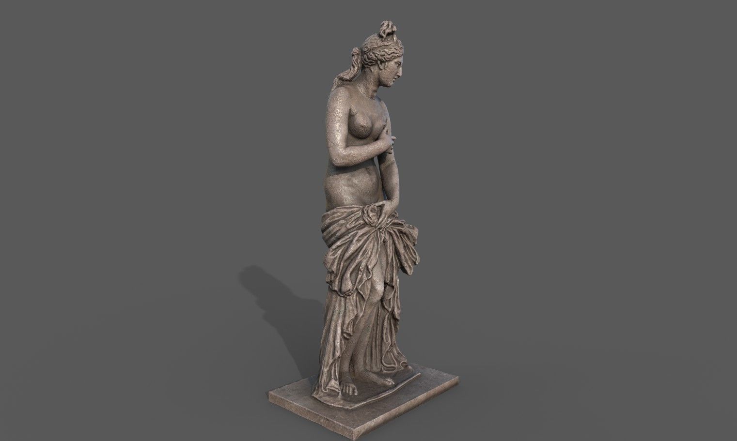Statue of Aphrodite 2 Low-poly 3D model_8