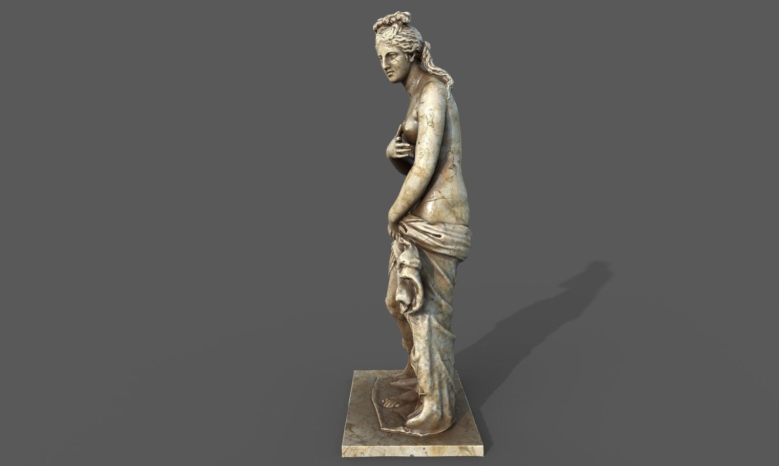 Statue of Aphrodite 2 Low-poly 3D model_12