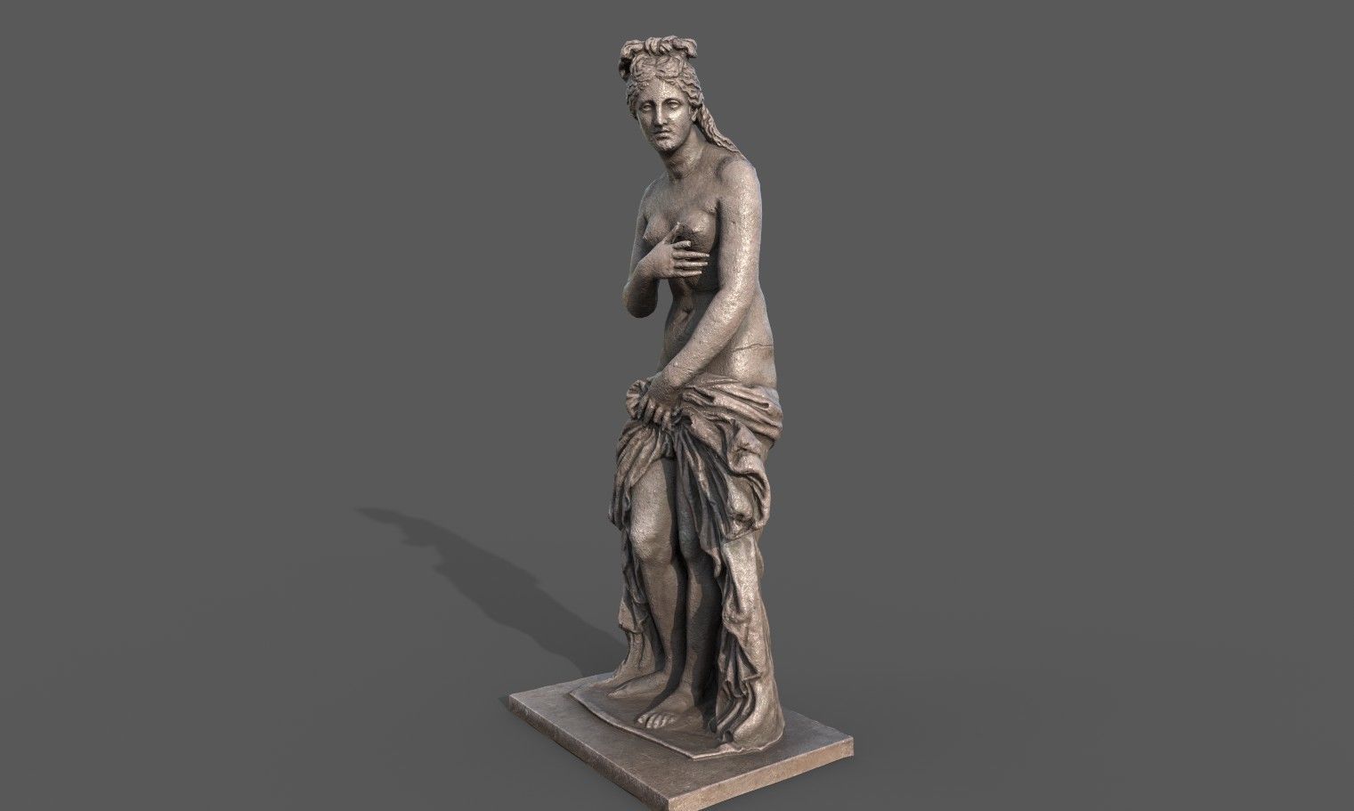 Statue of Aphrodite 2 Low-poly 3D model_2