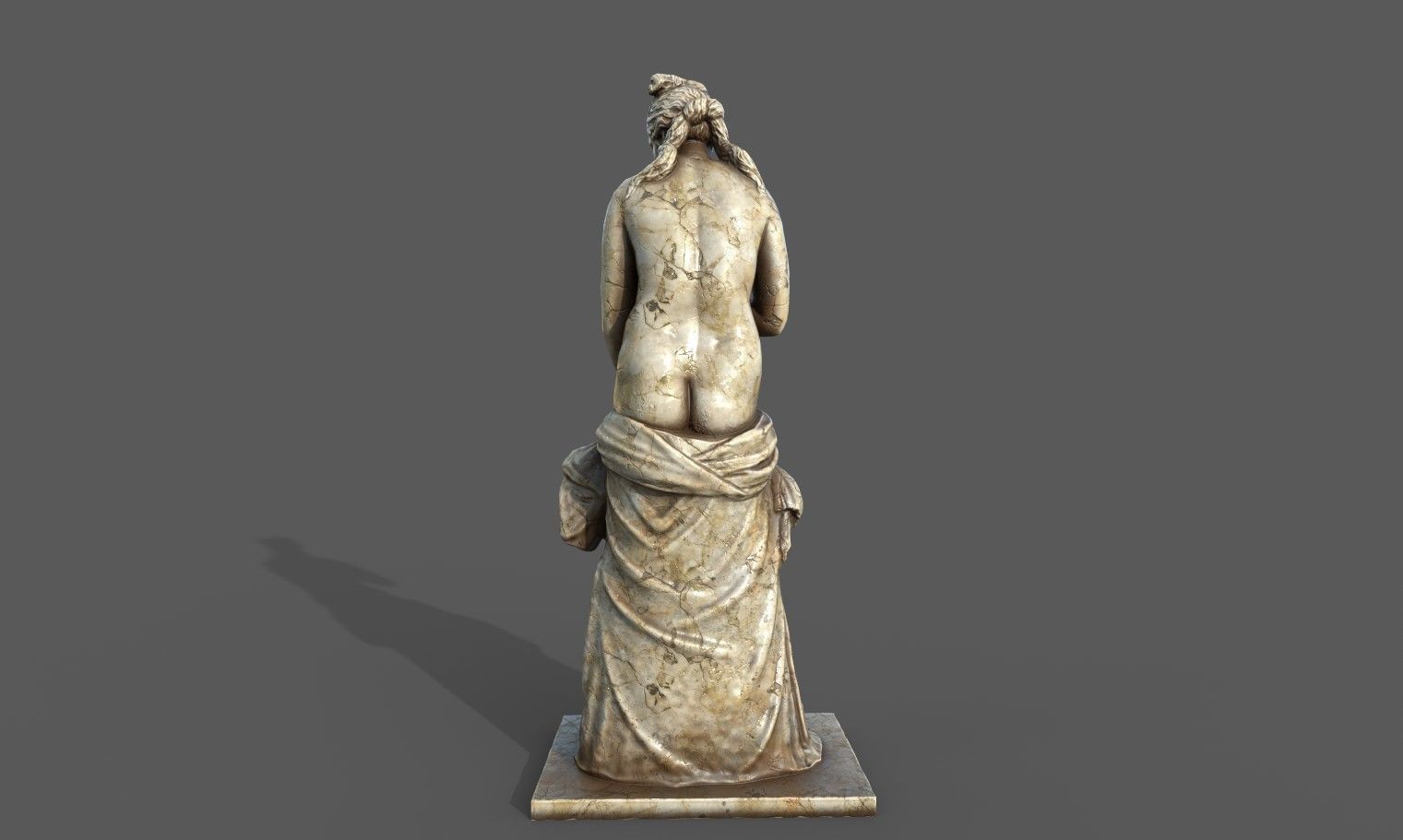 Statue of Aphrodite 2 Low-poly 3D model_14