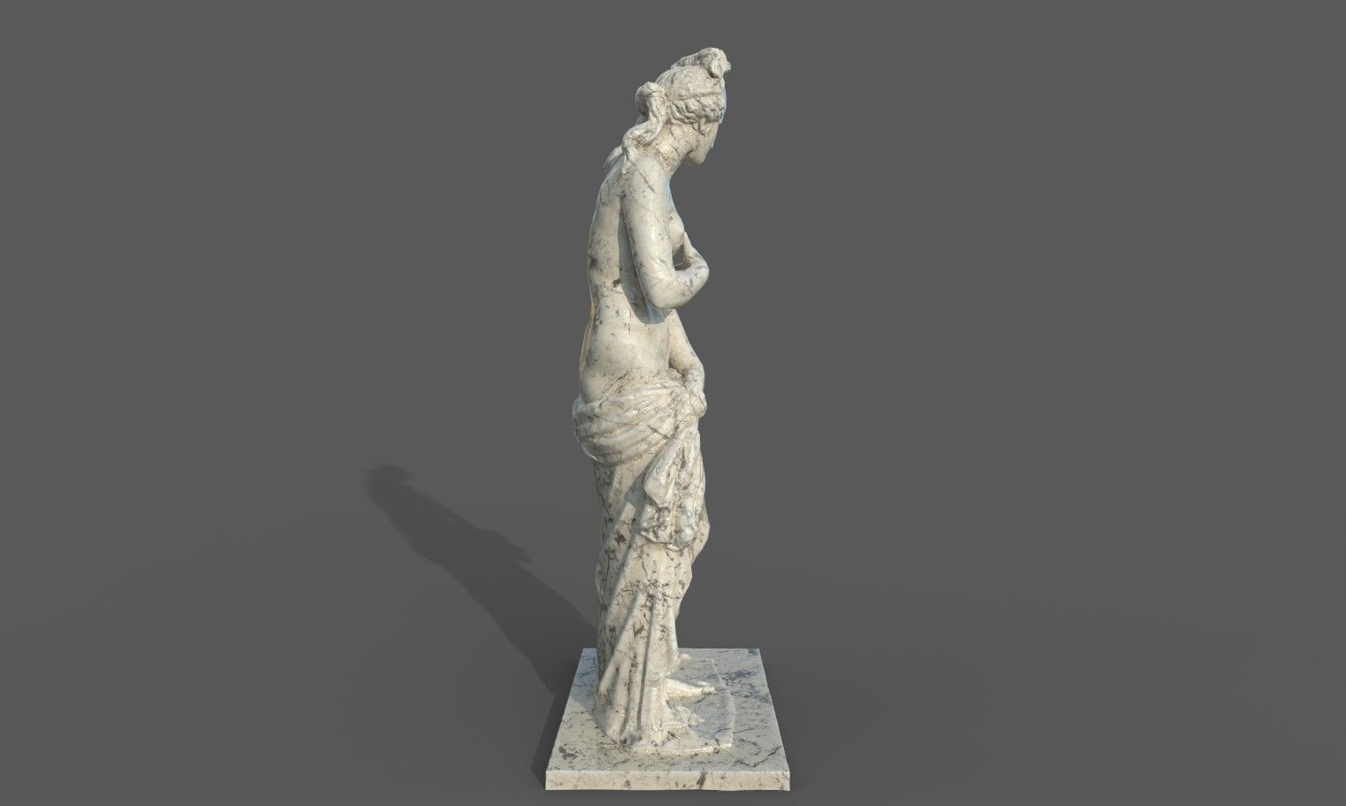 Statue of Aphrodite 2 Low-poly 3D model_17