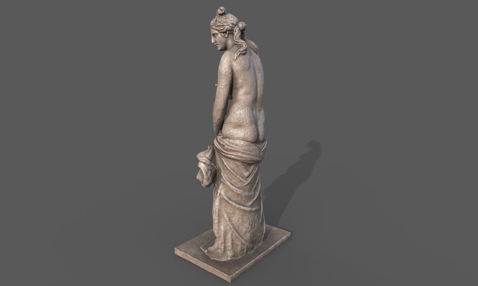 Statue of Aphrodite 2 Low-poly 3D model_4