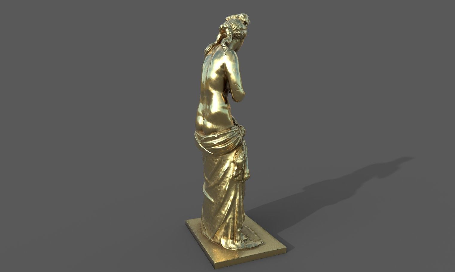 Statue of Aphrodite 2 Low-poly 3D model_29