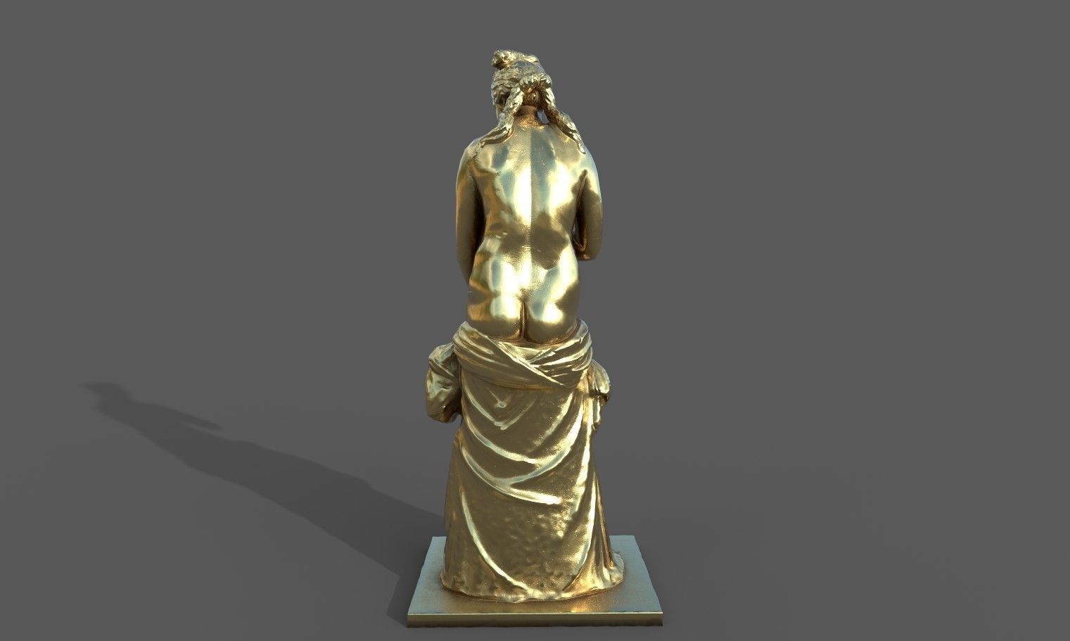 Statue of Aphrodite 2 Low-poly 3D model_28