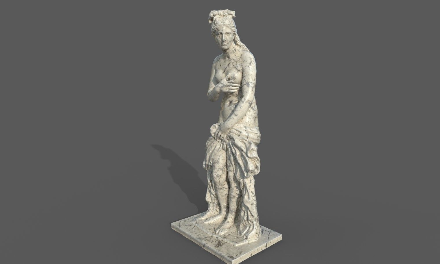 Statue of Aphrodite 2 Low-poly 3D model_20