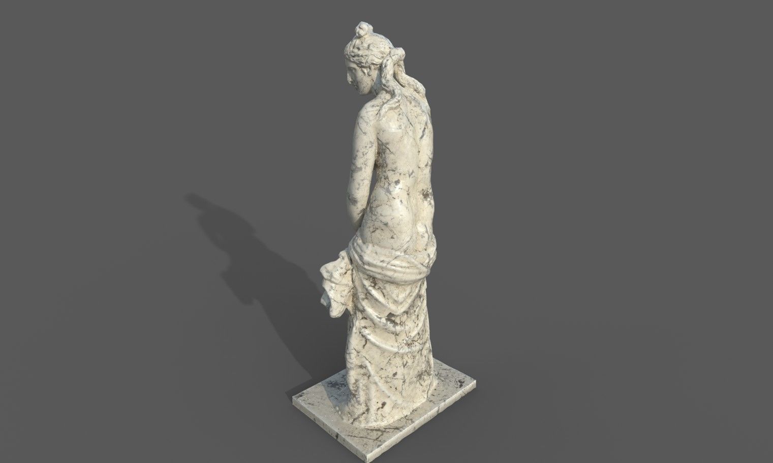 Statue of Aphrodite 2 Low-poly 3D model_22