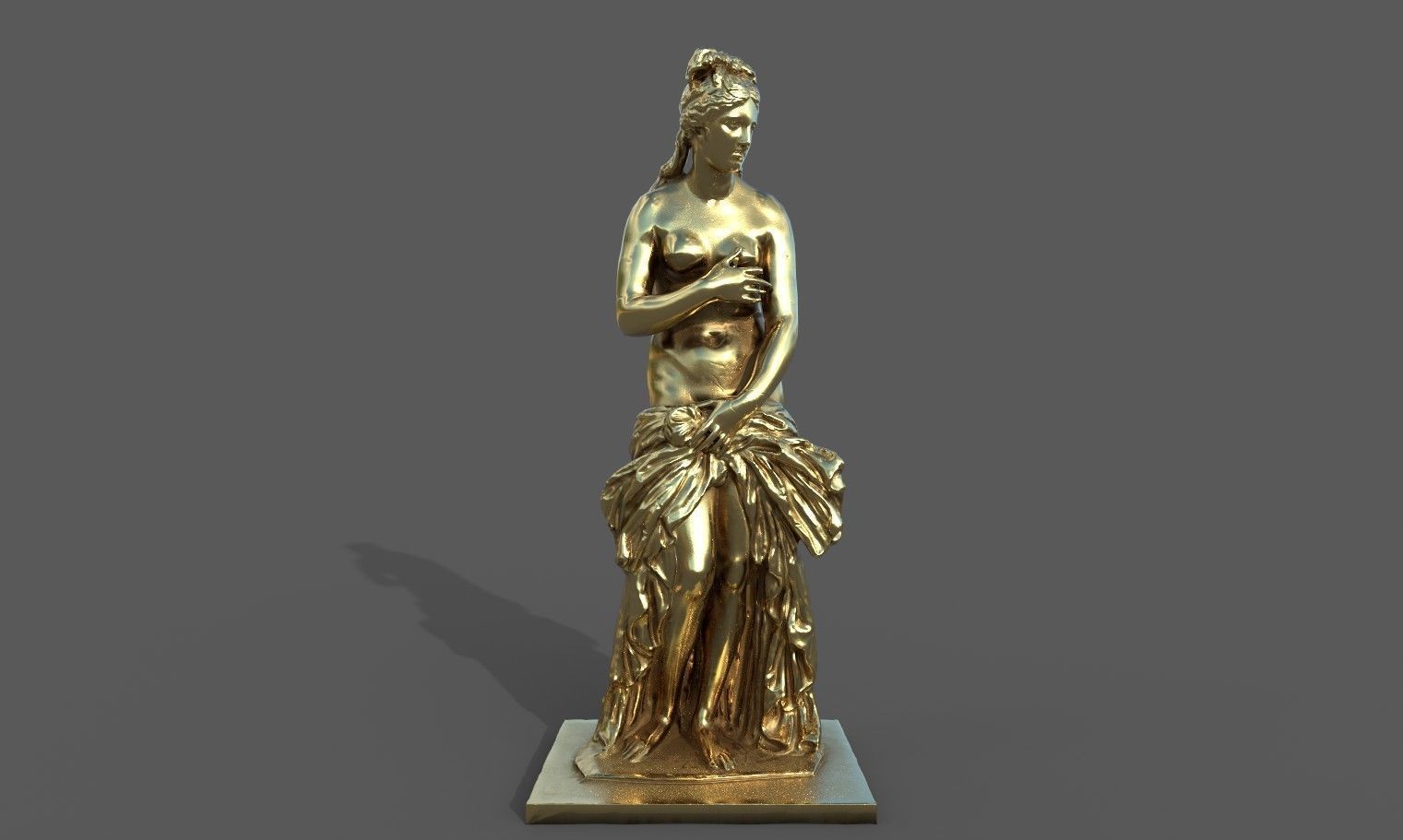 Statue of Aphrodite 2 Low-poly 3D model_25
