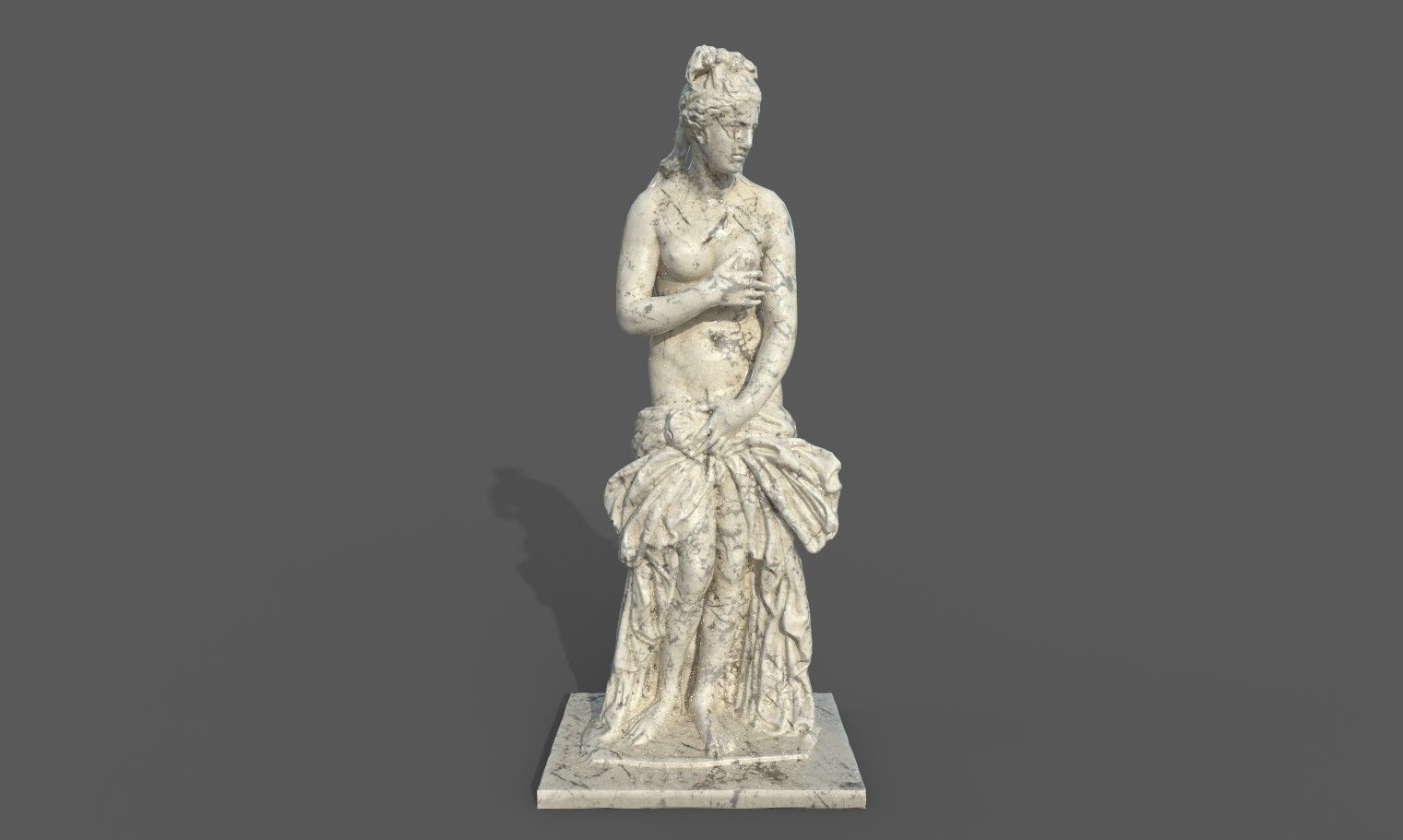 Statue of Aphrodite 2 Low-poly 3D model_19