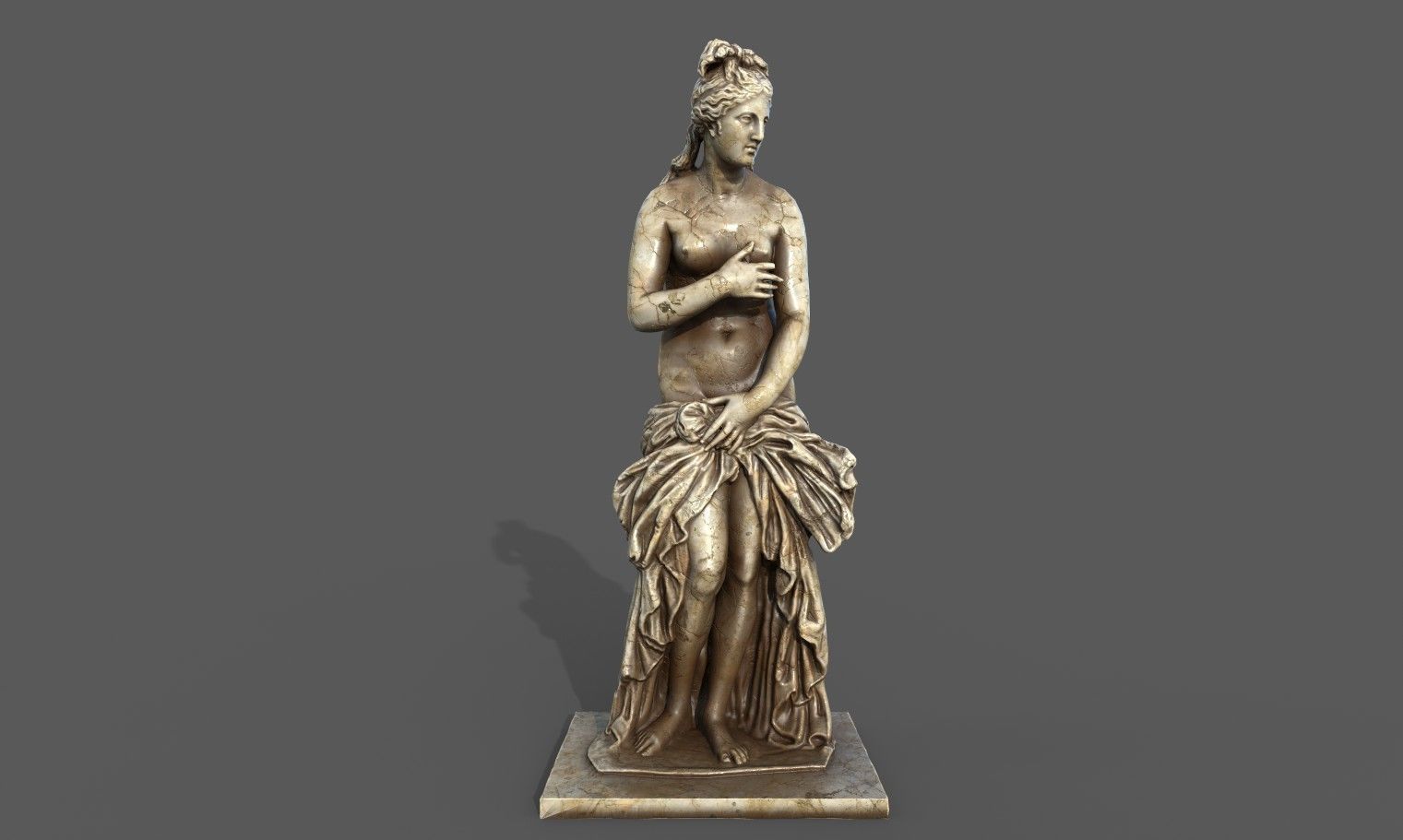 Statue of Aphrodite 2 Low-poly 3D model_10