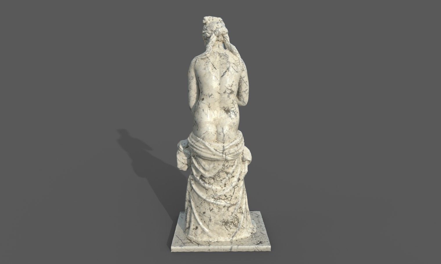 Statue of Aphrodite 2 Low-poly 3D model_23