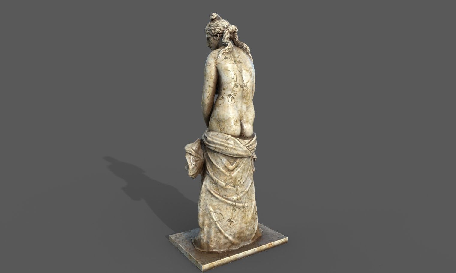 Statue of Aphrodite 2 Low-poly 3D model_13