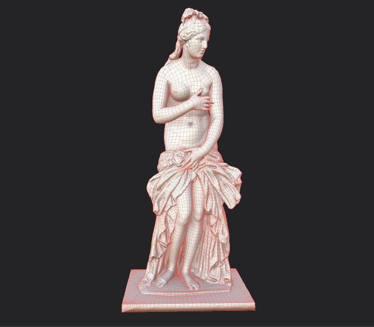 Statue of Aphrodite 2 Low-poly 3D model_33