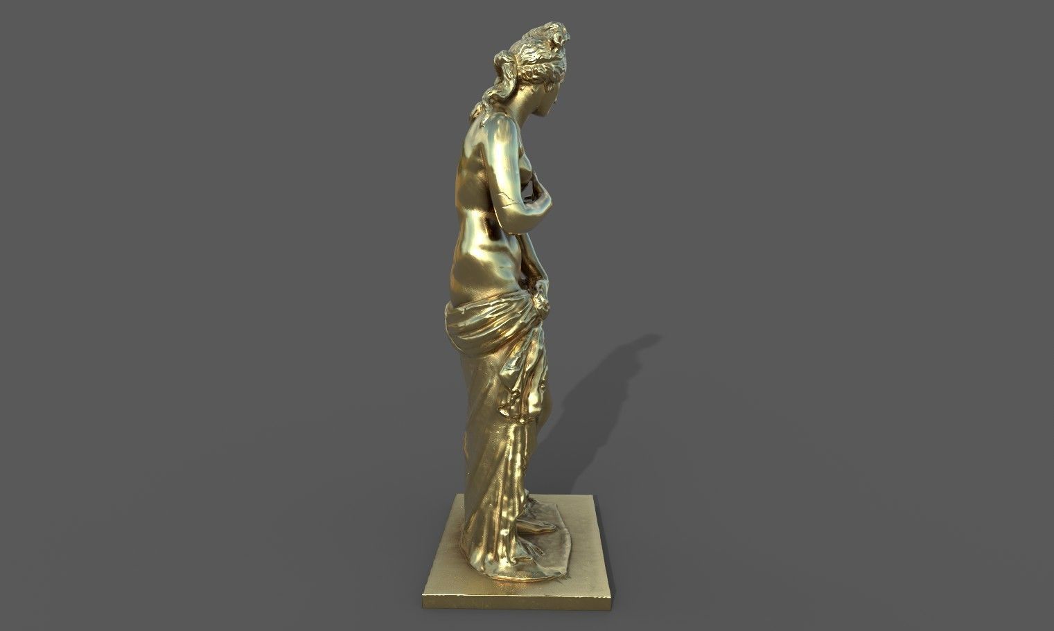 Statue of Aphrodite 2 Low-poly 3D model_30