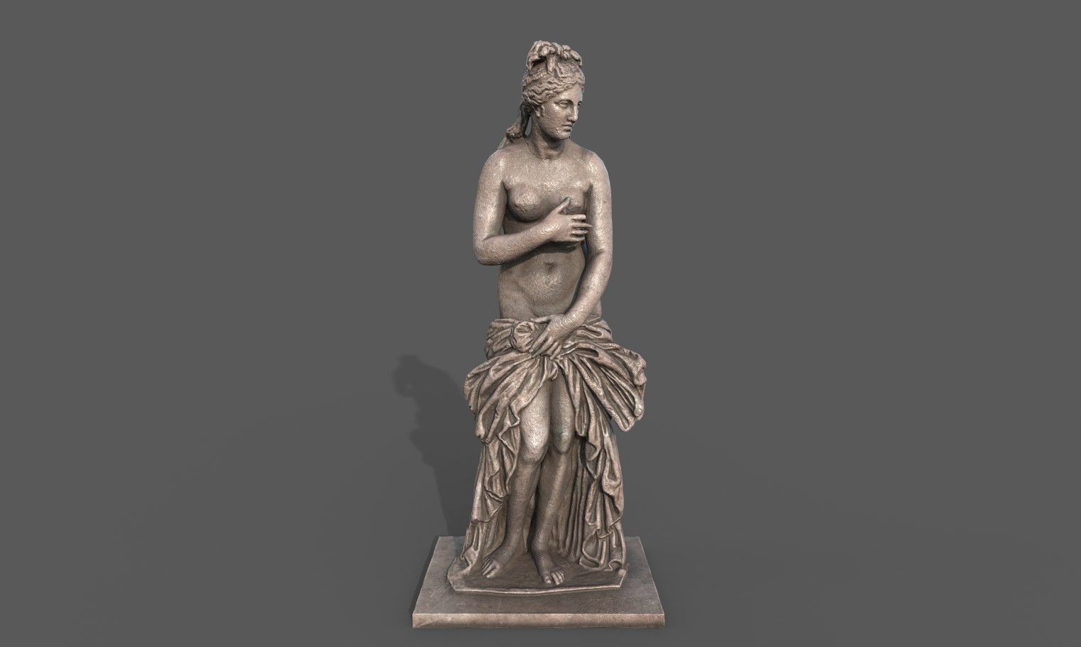 Statue of Aphrodite 2 Low-poly 3D model_1