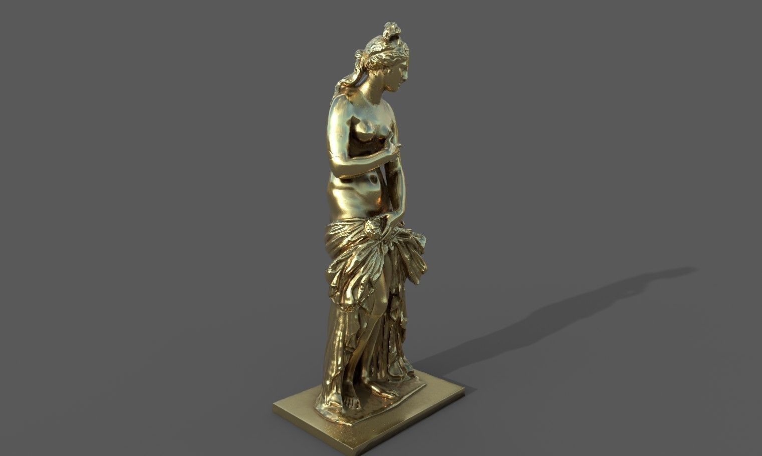 Statue of Aphrodite 2 Low-poly 3D model_31
