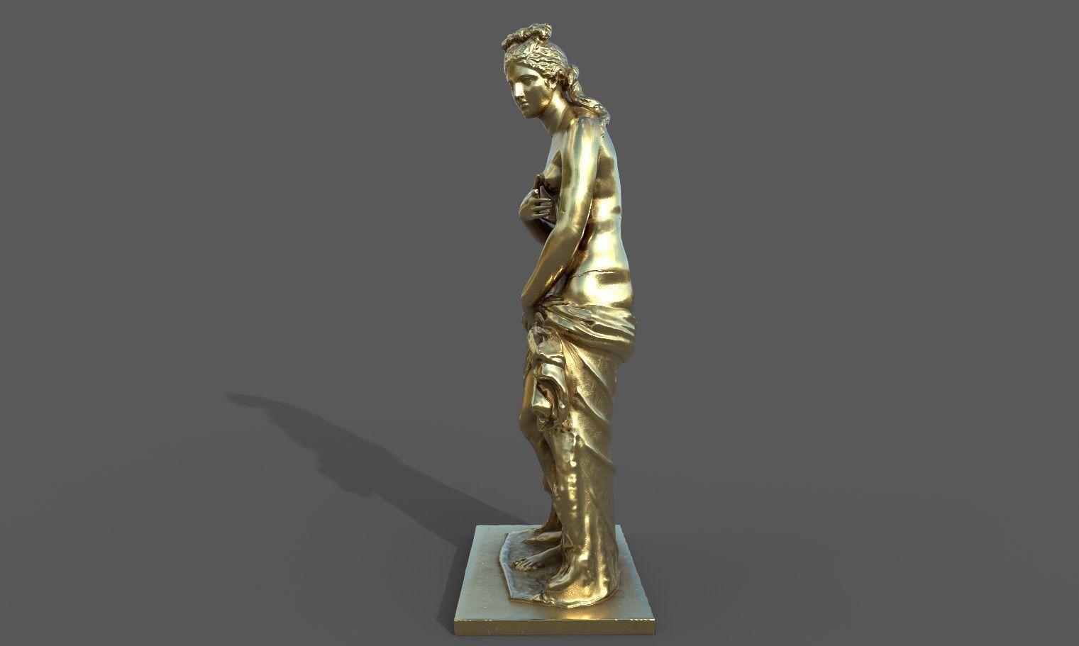 Statue of Aphrodite 2 Low-poly 3D model_27