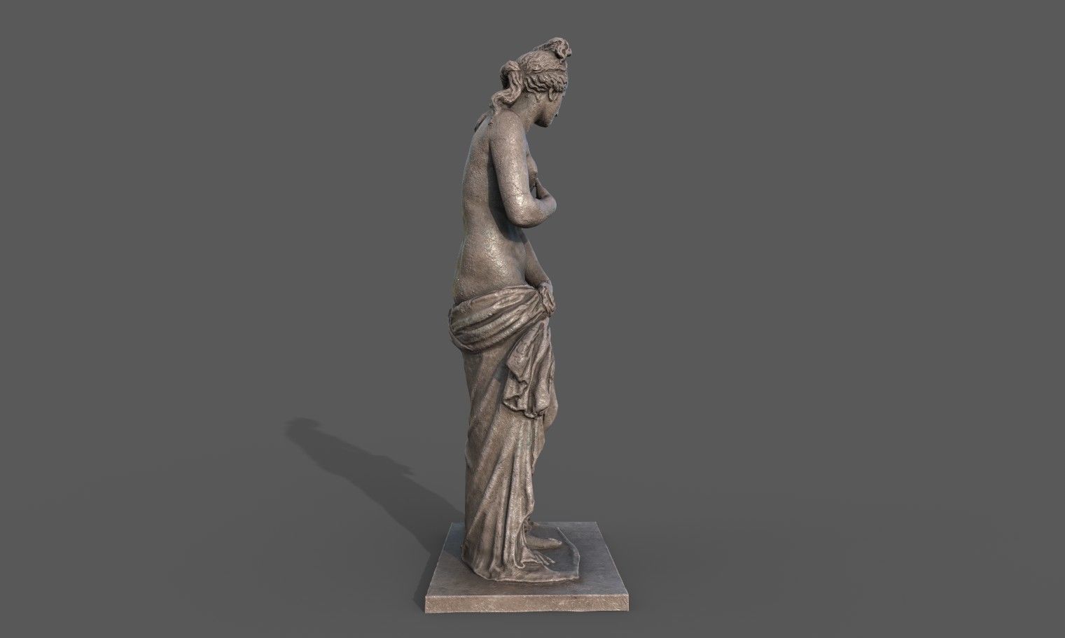 Statue of Aphrodite 2 Low-poly 3D model_7