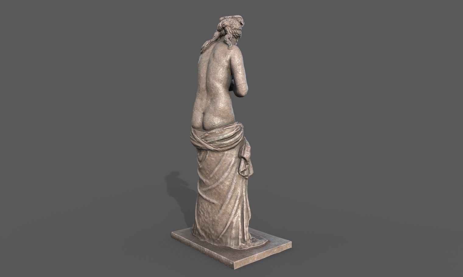 Statue of Aphrodite 2 Low-poly 3D model_6