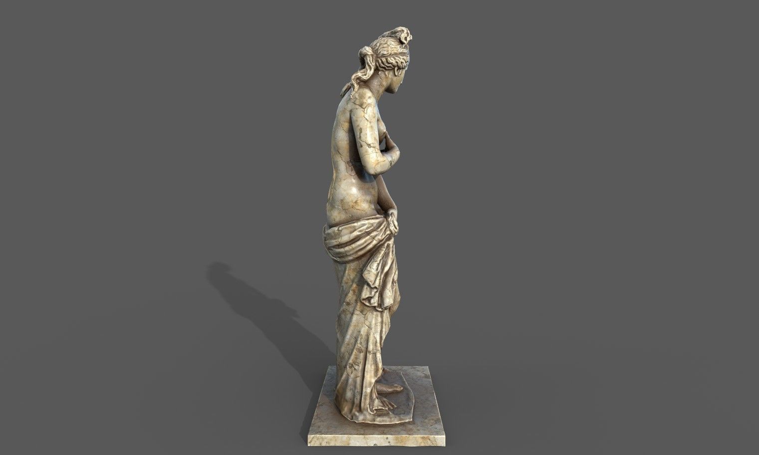 Statue of Aphrodite 2 Low-poly 3D model_16