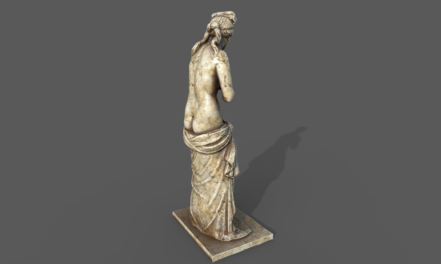 Statue of Aphrodite 2 Low-poly 3D model_15