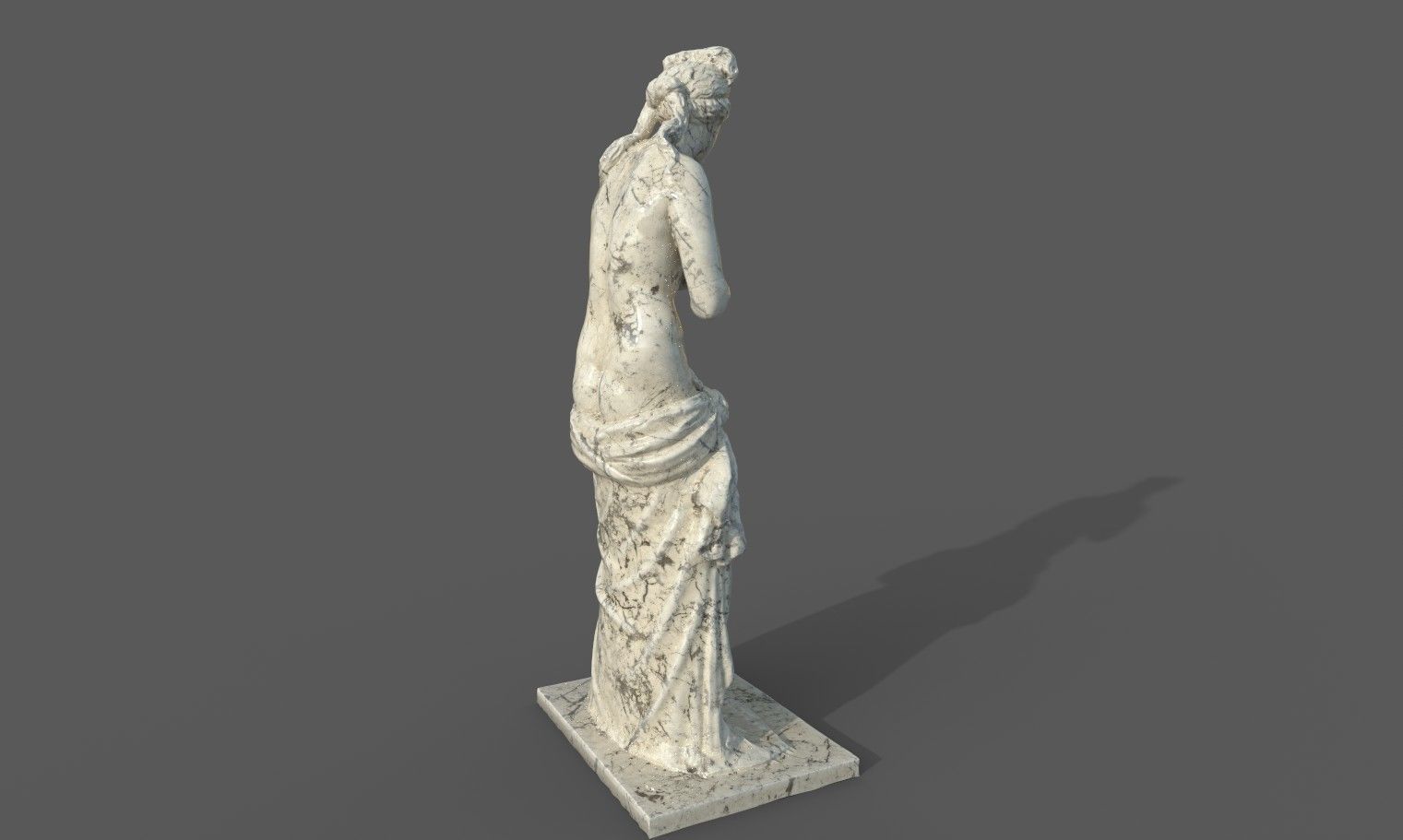 Statue of Aphrodite 2 Low-poly 3D model_24