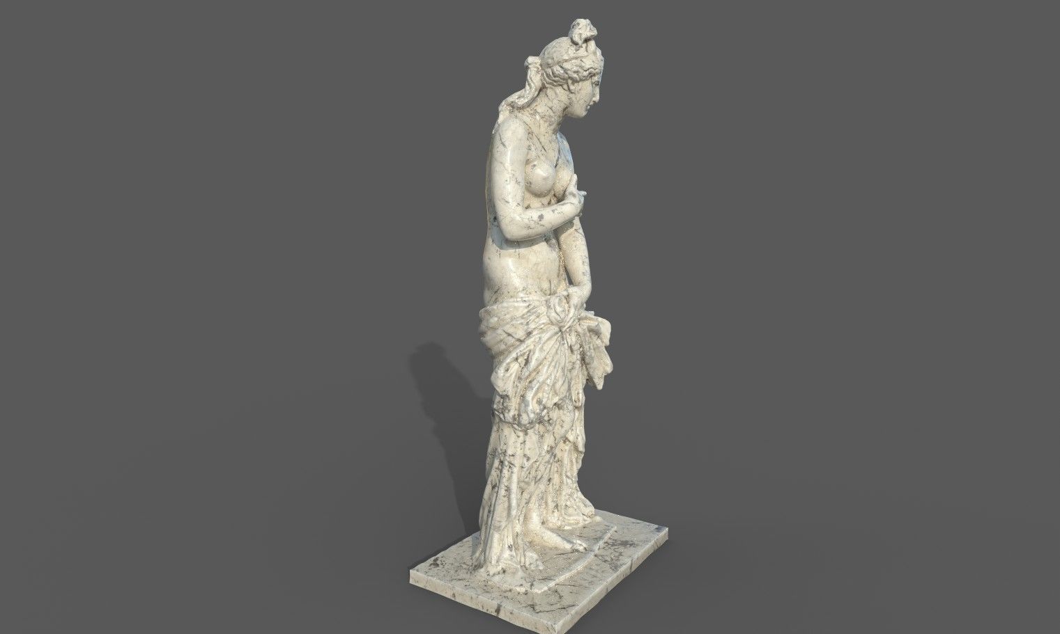 Statue of Aphrodite 2 Low-poly 3D model_18