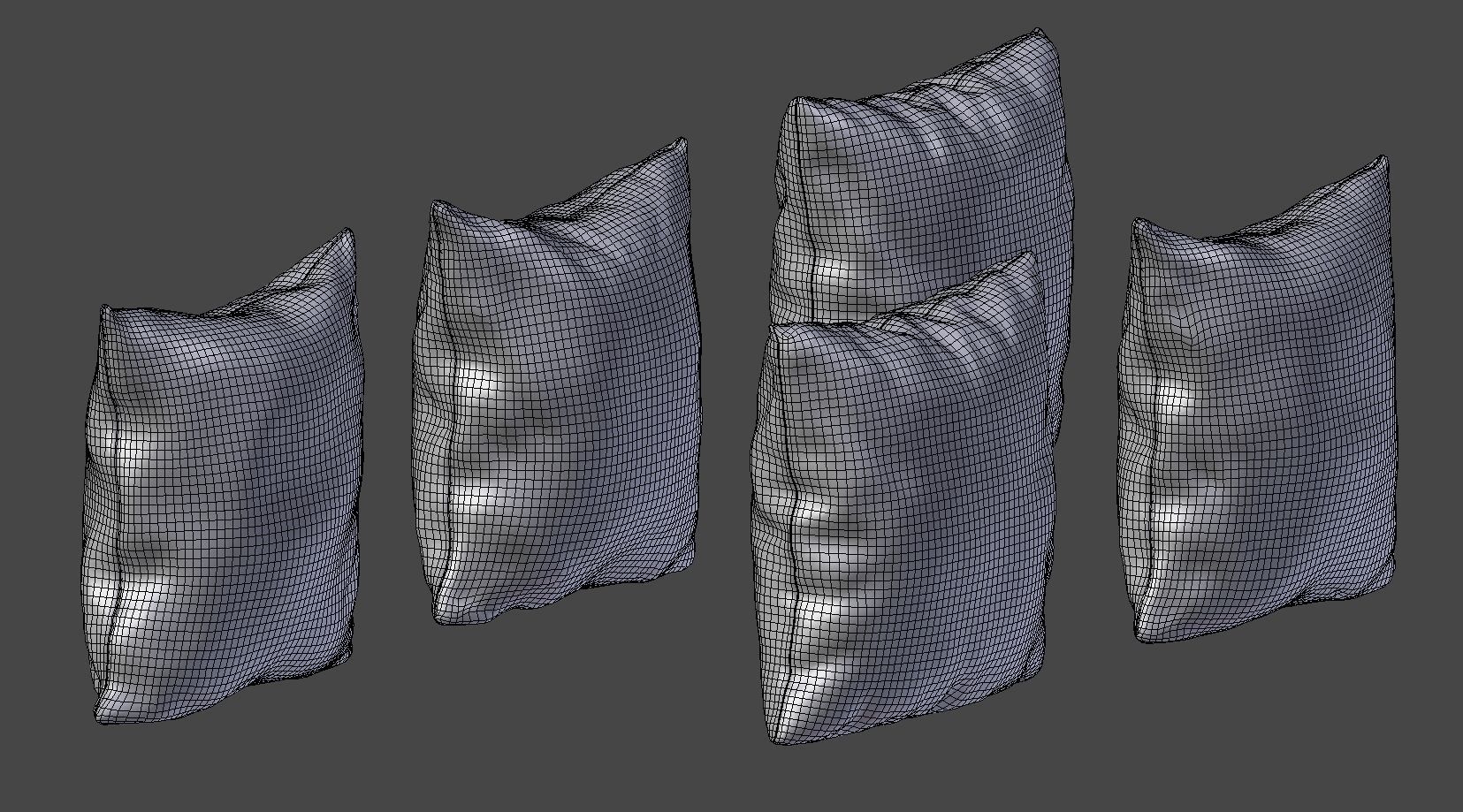Pillow Set 2 throw pillows 3D model_11