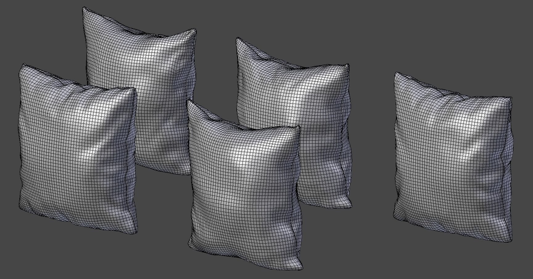 Pillow Set 2 throw pillows 3D model_10