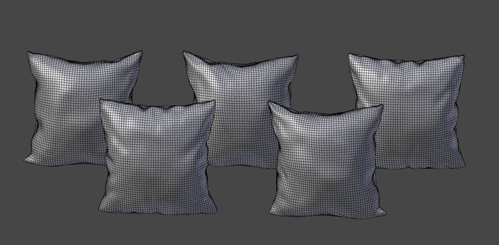 Pillow Set 2 throw pillows 3D model_8