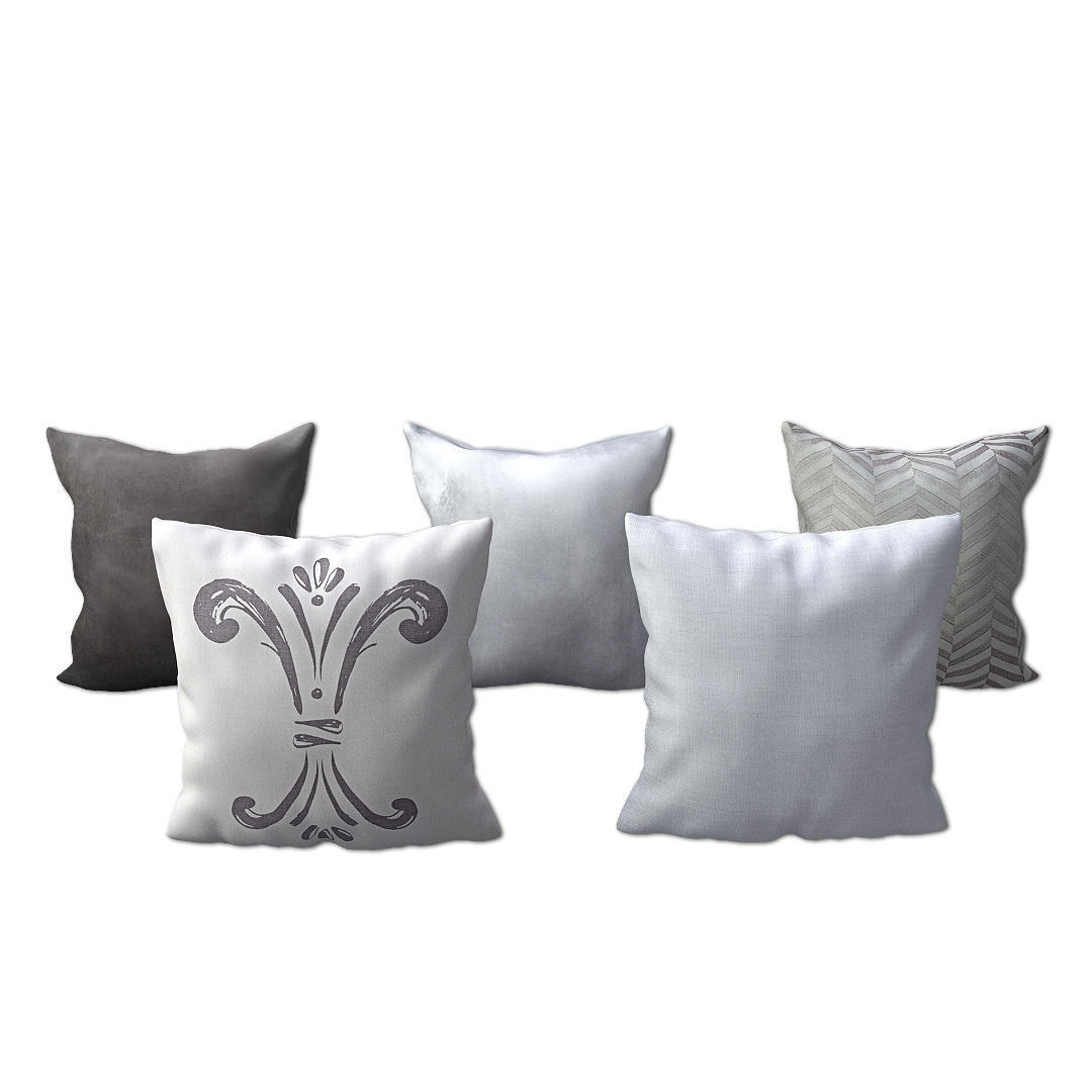 Pillow Set 2 throw pillows 3D model_3
