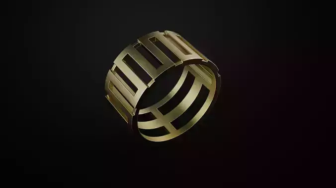 Ring with simple ornament