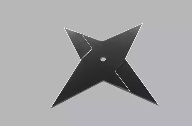 Shuriken Ninja Throwing Star Free low-poly 3D model