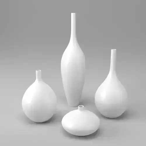 White Decor Vase Set