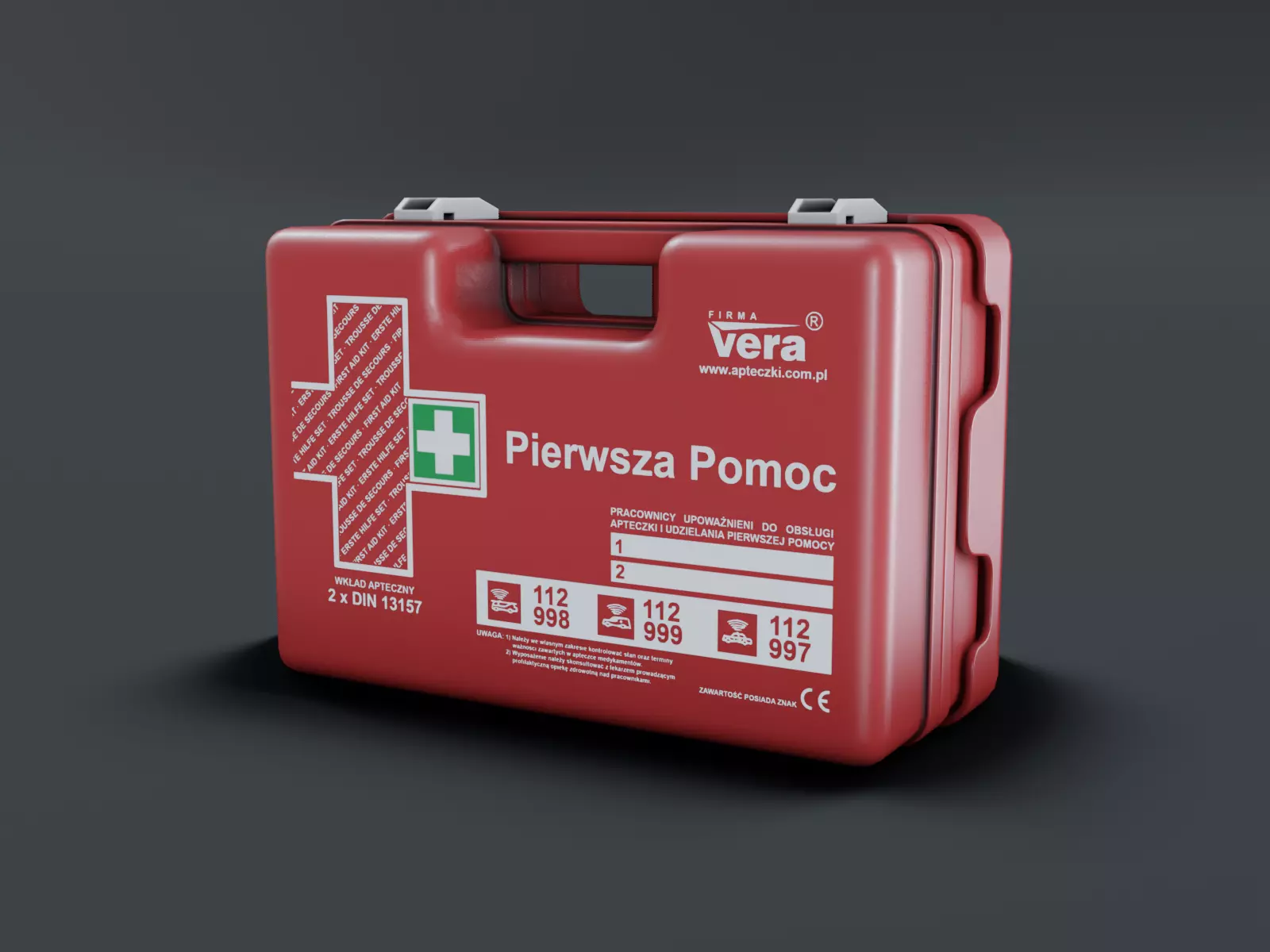 First Aid Low-poly 3D model_0