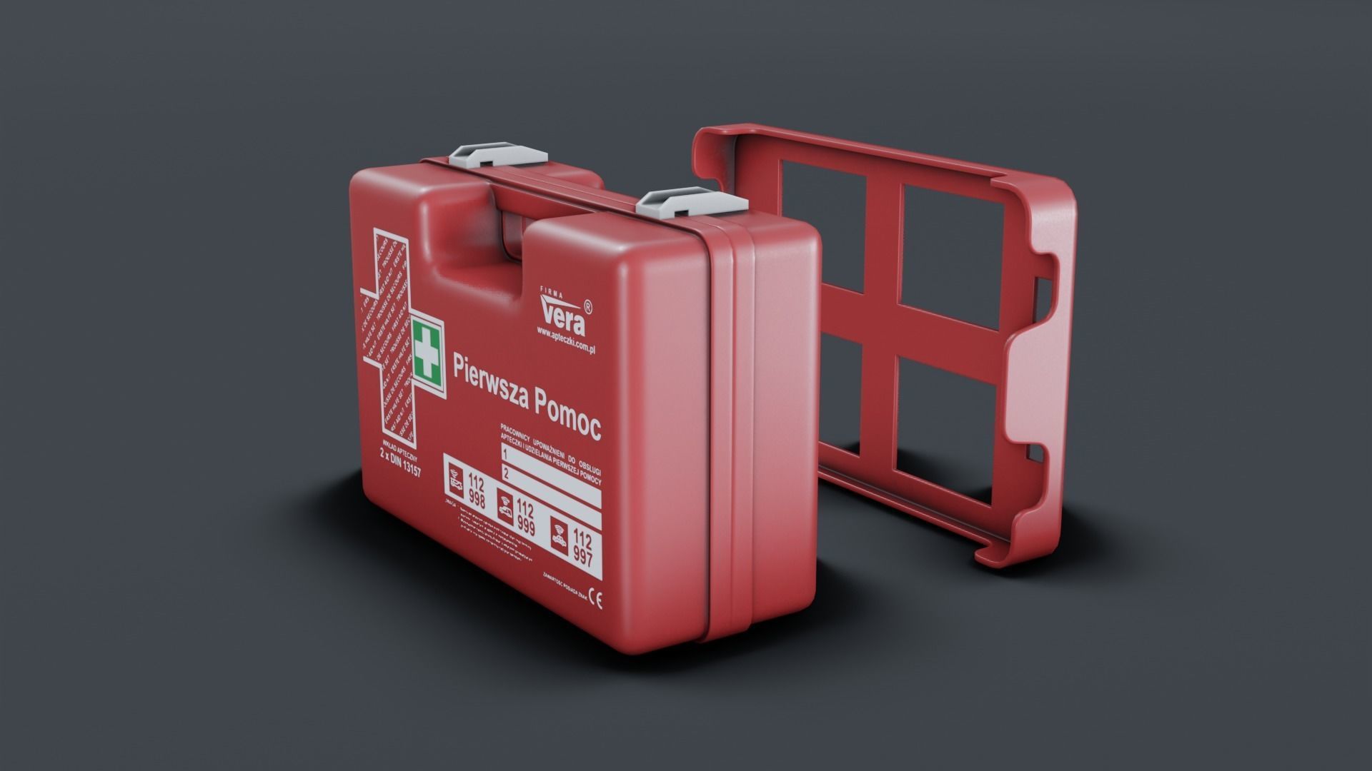 First Aid Low-poly 3D model_3