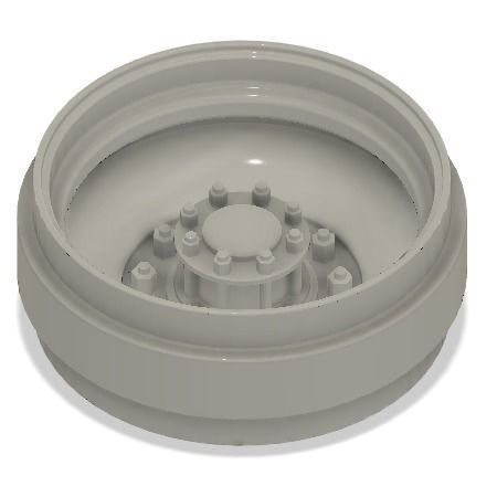 Printable 2-hole front and rear truck wheels with tires 3D print model_2