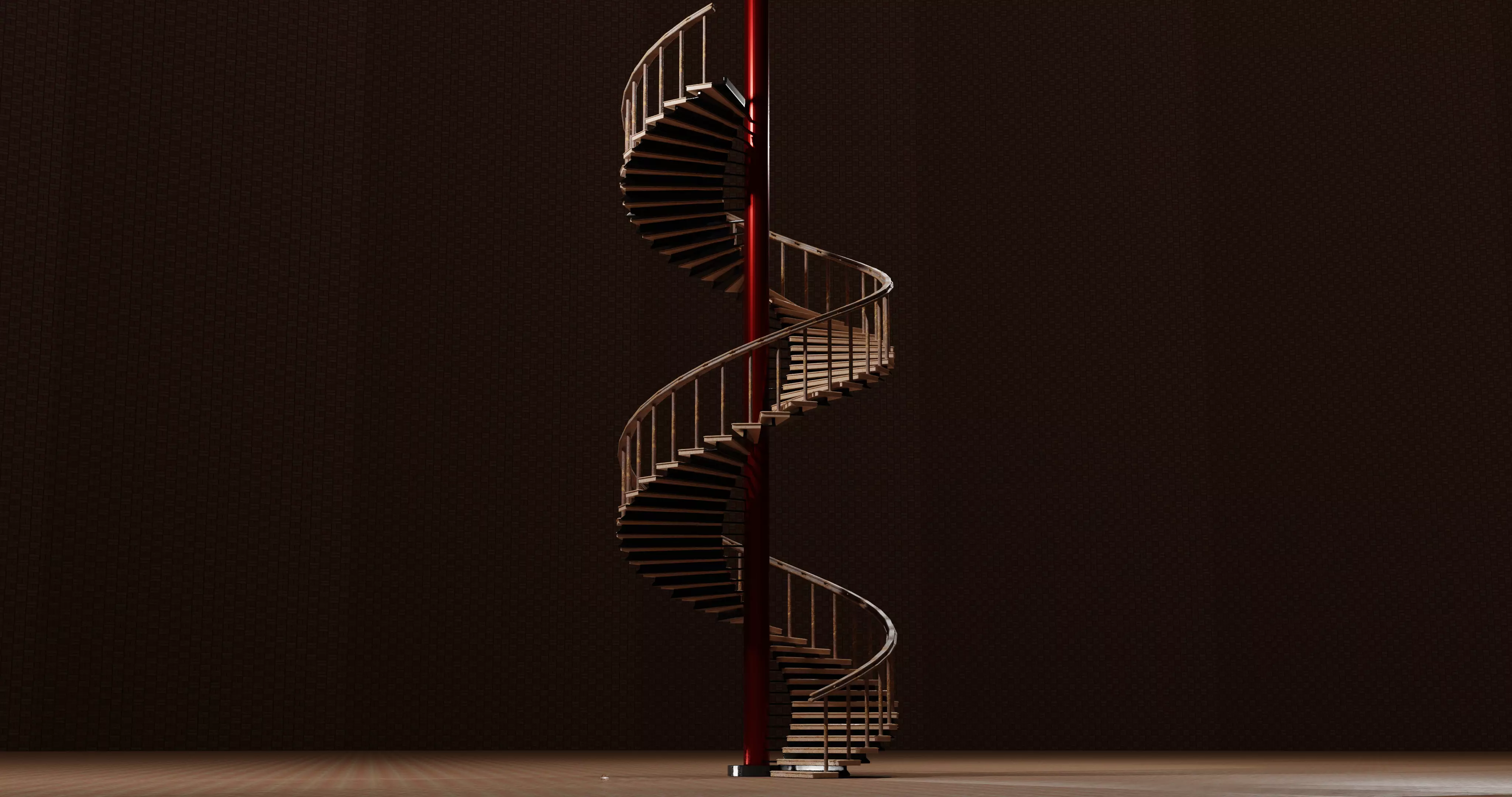 Spiral staircase 3D model_0