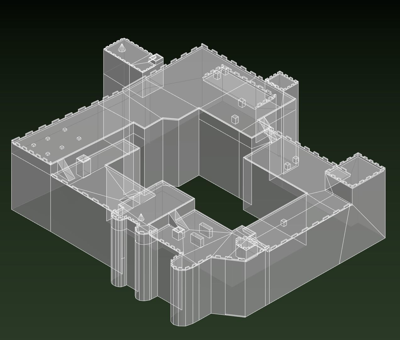 Palace of the Grand Master of the Knights of Rhodes Low-poly 3D model_30