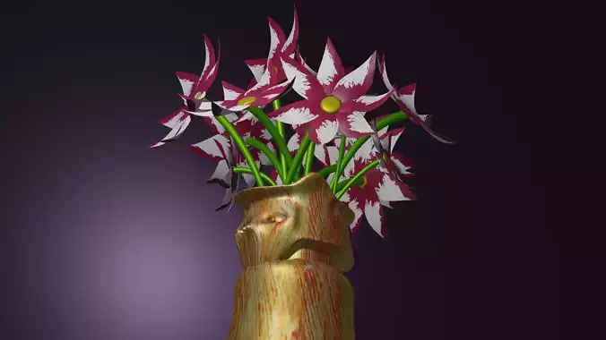 Flowers With Vase Cat Shape