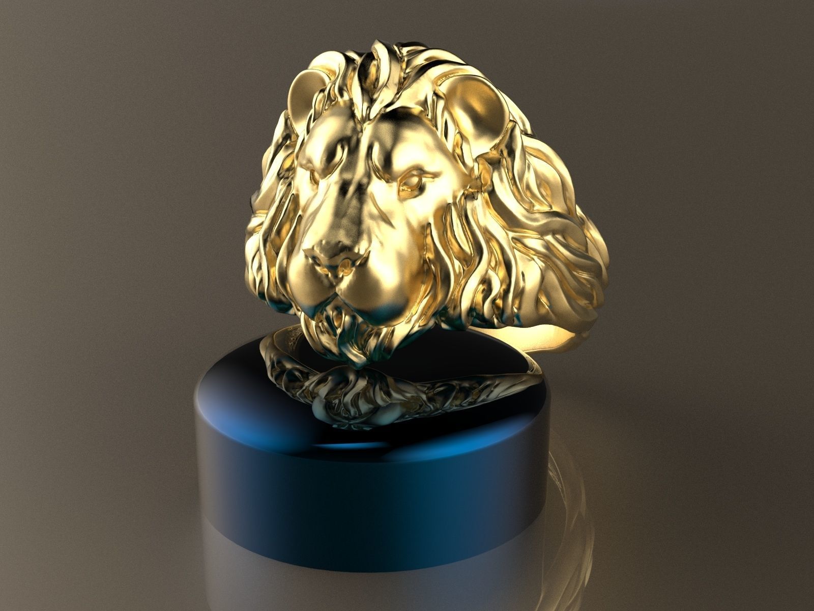 lion ring 3D print model_6