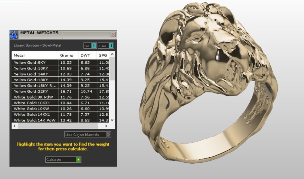 lion ring 3D print model_15